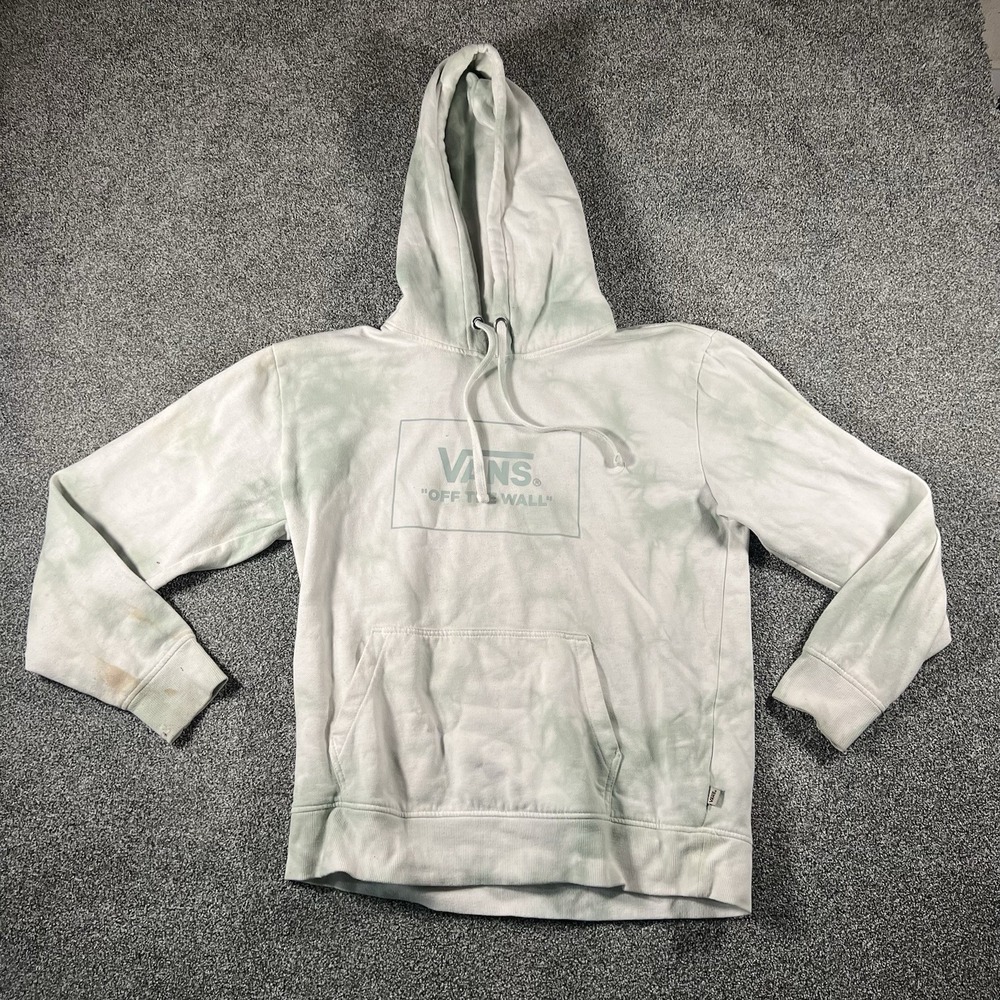 Vans Mens Medium Tie Dye Pullover Hoodie Off The Wall Green Blue Sweatshirt